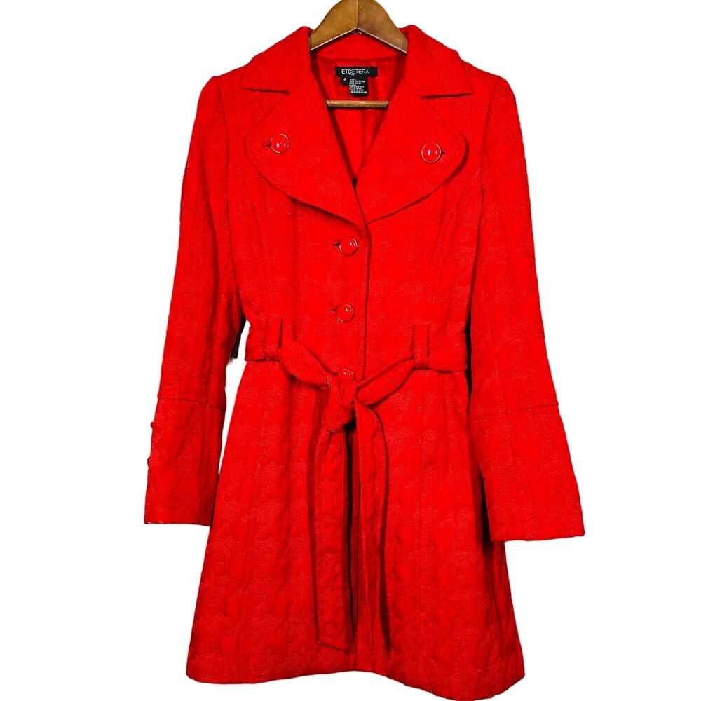 Etcetera Belted Trench Coat Long Winter Jacket Lined - 6